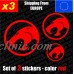 Set of 3 Thunder Cat  Logo Decal Sticker Aufkleber Die-Cut Car Laptop   262343298533